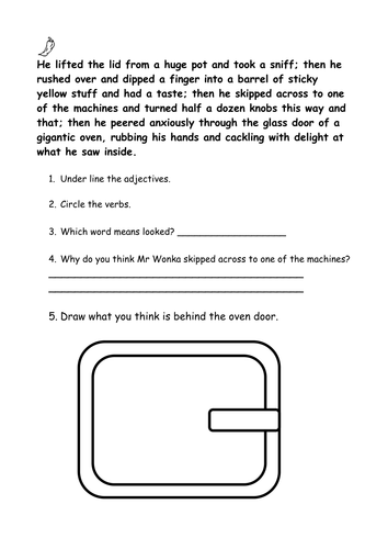 year 2 comprehension willy wonka teaching resources