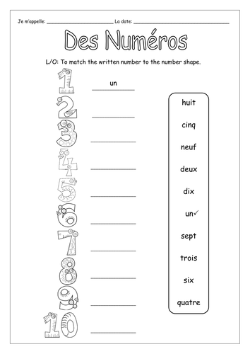 FRENCH ~ Des Nombres et Des Animaux | Teaching Resources