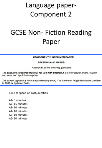 eduqas-english-language-component-2-revision-booklet-teaching-resources