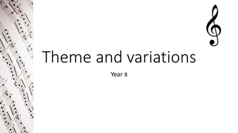 Theme and Variation lesson plan 1 | Teaching Resources