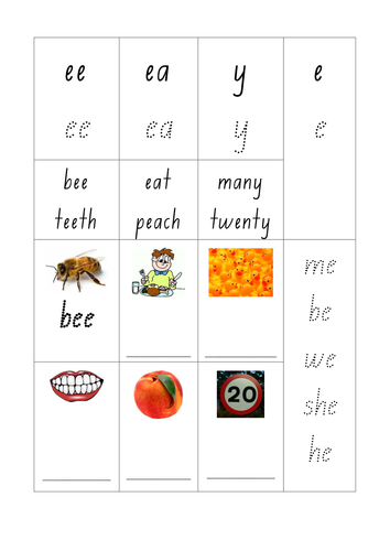 kindergartenyear 1 phonics worksheets set 4b teaching resources