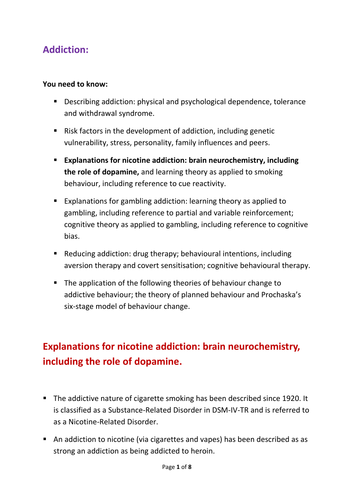 free essay on nicotine addiction