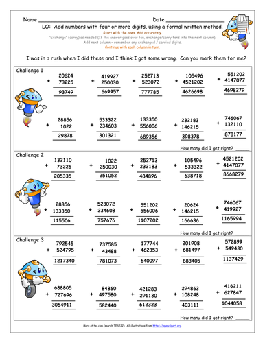 ks2-y5-addition-calculations-formal-written-column-addition-activities