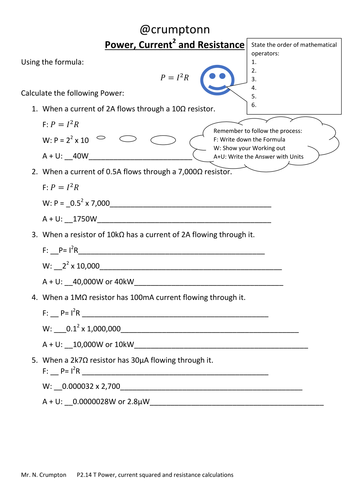 GCSE Physics - Electrical Power lesson plan, PPT and worksheets