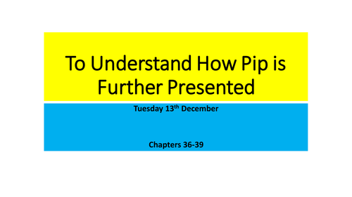 AQA Great Expectatiosn Chapters 36-42 (Including Worksheet and Modelled respone)