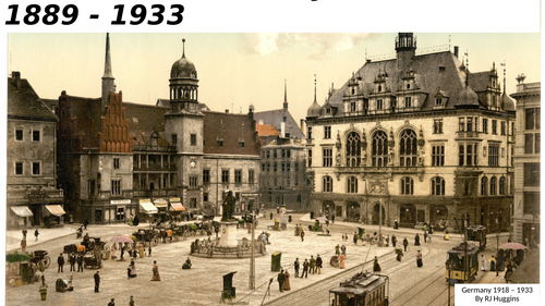 Market Place Activity: Hitler's Early Life & Career 1889 - 1933