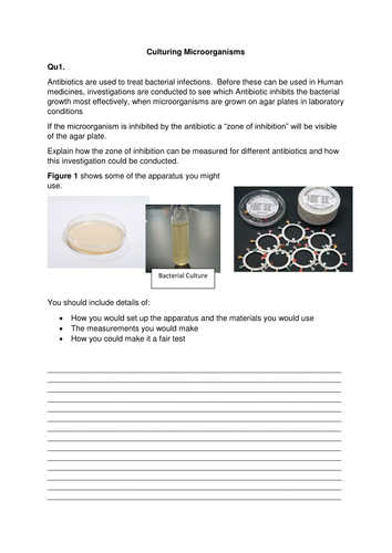 Culturing Microbes Exam Question  Required Practical AQA