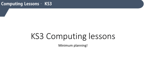 KS3 Computing - without the planning | Teaching Resources