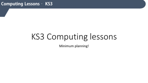 15 Complete KS3 Computing lessons