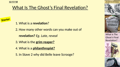 A Christmas Carol Stave 4  Teaching Resources