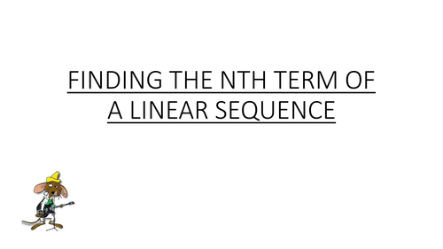 Finding the nth term of a linear sequence