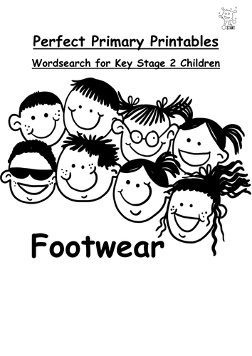 English. Wordsearch: Footwear