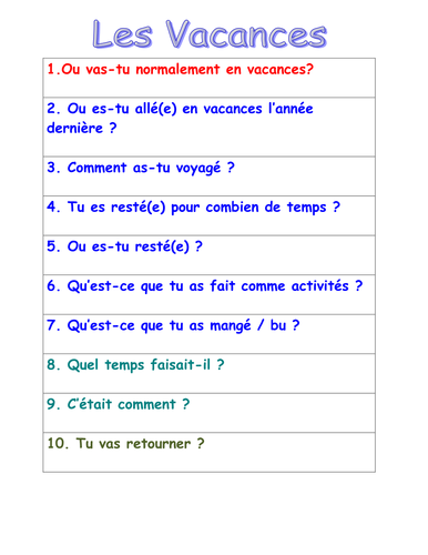 french-conversation-questions-about-holidays-teaching-resources