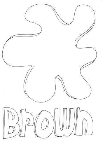 Brown: Colours: Splodge Colouring Page | Teaching Resources