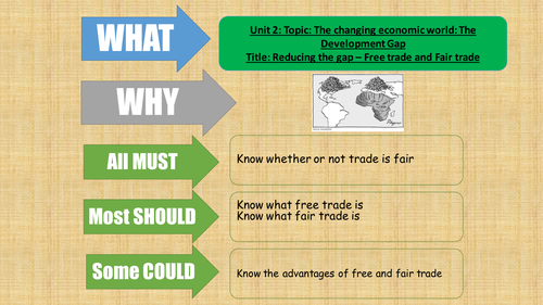AQA Geography 2016 - The changing economic world - Free trade and Fairtrade
