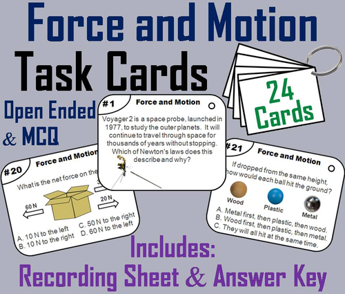 Force and Motion Task Cards