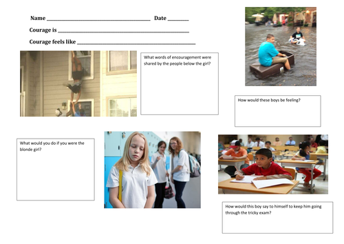 Courage worksheet