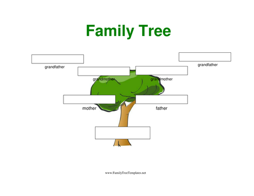 Family tree template for 4 members image