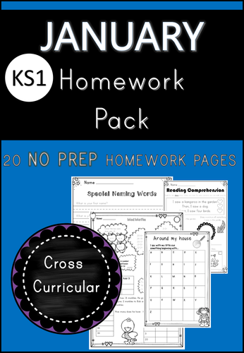 January Homework Pack for KS1