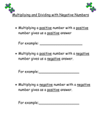 Multiply and Divide Negative Numbers | Teaching Resources