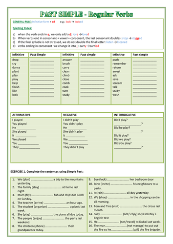 past-simple-regular-verbs-worksheet-affirmative-interrogative