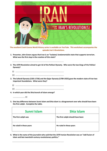 Crash Course World History - The Iranian Revolution | Teaching Resources