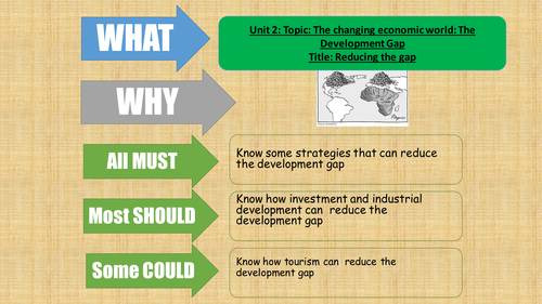 AQA 2016 - Geography - Development Gap - Reducing the gap