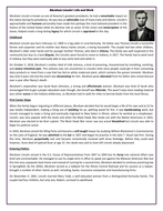 Abraham Lincoln’s Life and Work - Reading Comprehension Worksheet