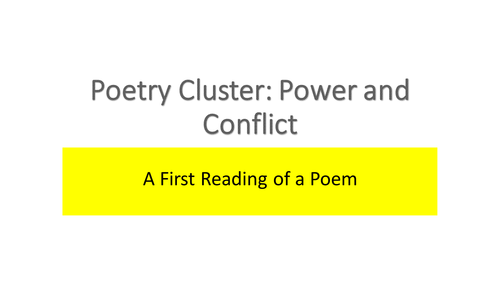 AQA GCSE Literature (8702) Poetry Cluster: Power and Conflict - updated ...