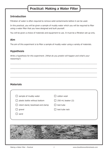 Making a Water Filter [Practical] | Teaching Resources