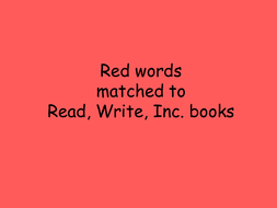 read write inc red words powerpoint