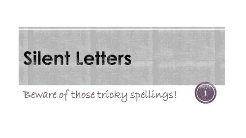 Silent letters and tricky spellings