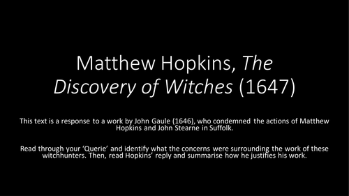 Matthew Hopkins and the East Anglian Witchcraze