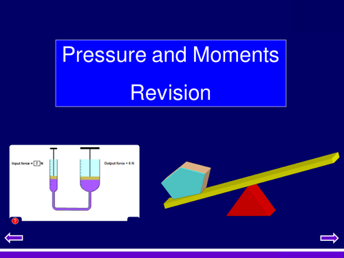 Pressure and Moments Revision Powerpoint | Teaching Resources