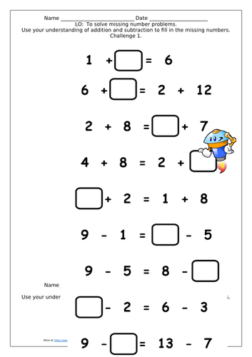 KS2 Y3 Y4 Y5 Maths Mastery Missing Number & Missing Digits Problems ...