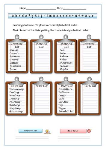 Alphabetical Order | Teaching Resources
