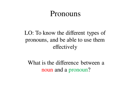 Pronouns Literacy Lesson | Teaching Resources