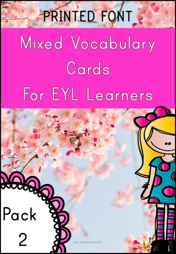 EYL Vocabulary Cards Pack 2 (EYL/ELL/ESL/EFL.EYFS/KS1)