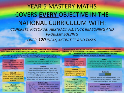 YEAR 5 MASTERY MATHS BUNDLE COVERS EVERY OBJECTIVE