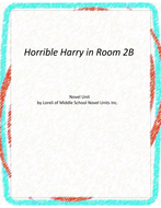 Horrible Harry In Room 2b Novel Units With Literary And Grammar Activities