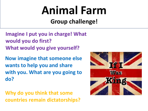 GCSE English literature new specification 9-1 Animal Farm context resources  differentiated