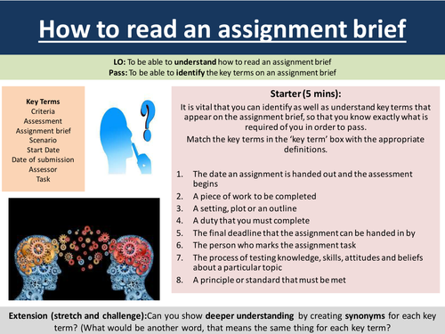 the definition of assignment brief