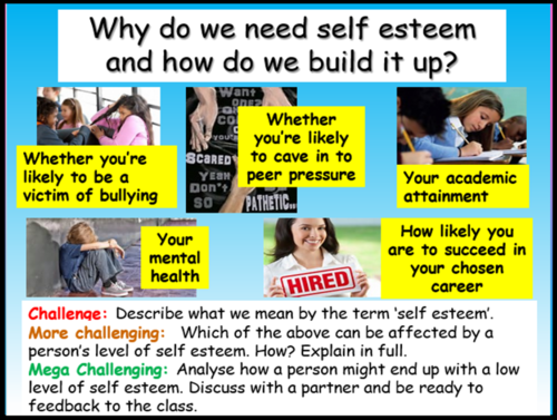 Self Esteem Pshe Lesson Teaching Resources 9059