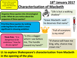 Macbeth - AQA English Literature - Act 1 Scene 3 - Characterisation of ...