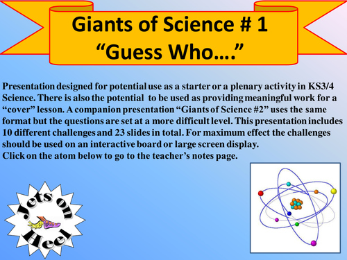Giants of Science #1 | Teaching Resources