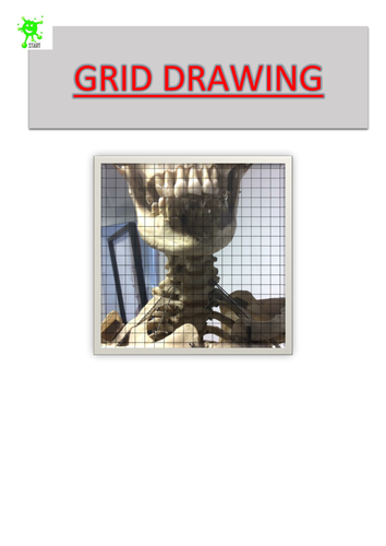 Art. Grid Drawing. Skeleton view 2