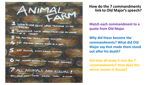 Animal Farm - chapter 3 - new specification 9-1 English literature fully differentiated