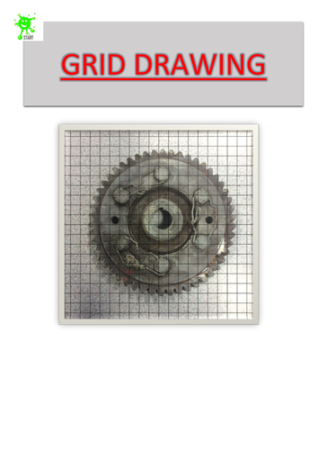 Art. Grid Drawing. Cog