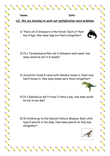 Multiplication Word Problems