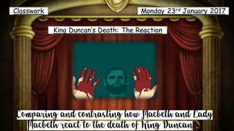 macbeth duncan reaction lesson whole death lady